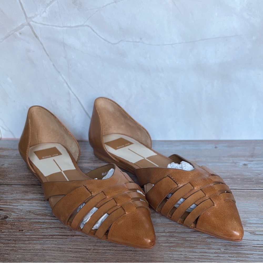 Tan Leather Flats